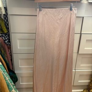 Aritzia satin midi skirt